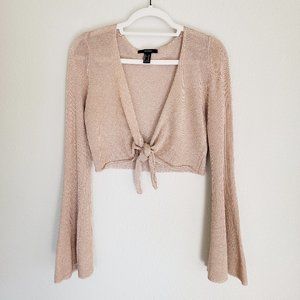 Sparkly Glitter Tied Crop Top